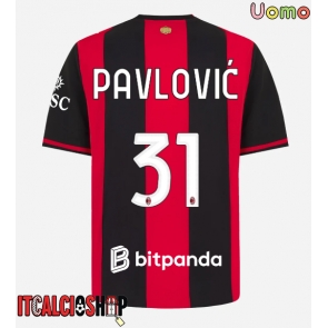 AC Milan Strahinja Pavlovic #31 Prima Maglia 2026-27 Manica Corta